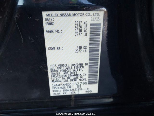 Photo 8 VIN: 1N4AL3AP8GC132799 - NISSAN ALTIMA 