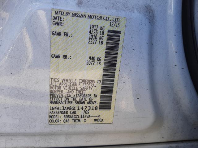 Photo 9 VIN: 1N4AL3AP8GC147318 - NISSAN ALTIMA 2.5 