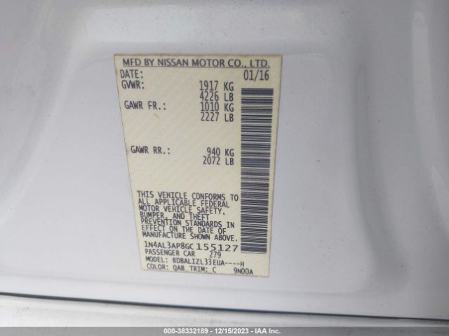 Photo 8 VIN: 1N4AL3AP8GC155127 - NISSAN ALTIMA 