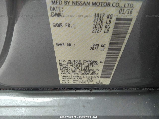 Photo 8 VIN: 1N4AL3AP8GC155659 - NISSAN ALTIMA 