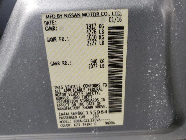 Photo 9 VIN: 1N4AL3AP8GC155984 - NISSAN ALTIMA 2.5 