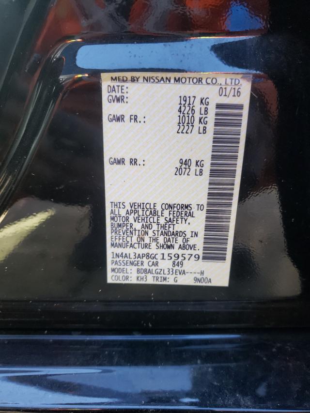 Photo 9 VIN: 1N4AL3AP8GC159579 - NISSAN ALTIMA 2.5 