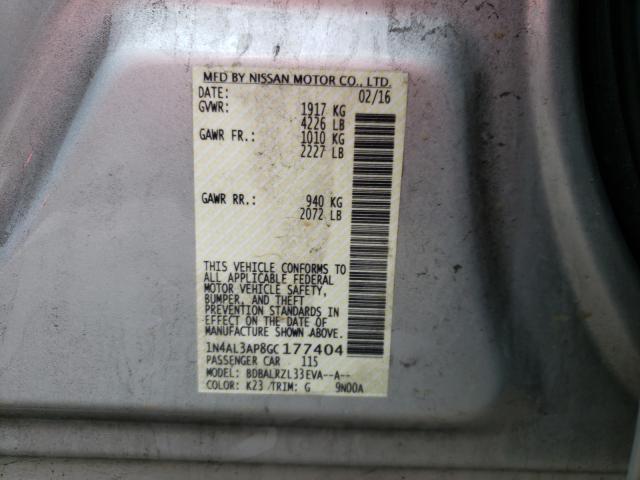 Photo 9 VIN: 1N4AL3AP8GC177404 - NISSAN ALTIMA 2.5 