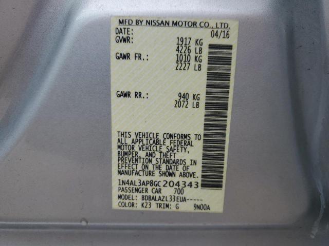 Photo 9 VIN: 1N4AL3AP8GC204343 - NISSAN ALTIMA 2.5 