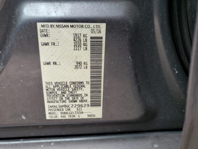 Photo 9 VIN: 1N4AL3AP8GC229629 - NISSAN ALTIMA 2.5 