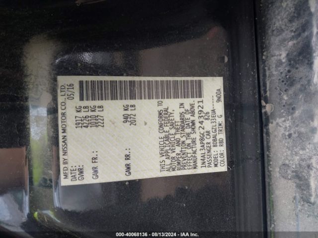 Photo 8 VIN: 1N4AL3AP8GC243921 - NISSAN ALTIMA 