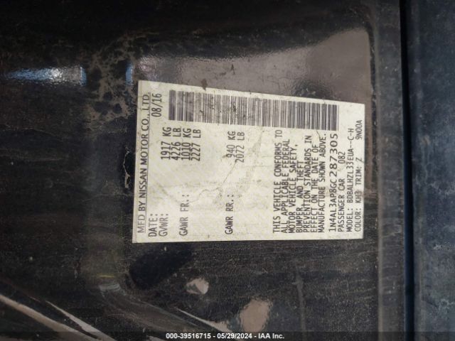 Photo 8 VIN: 1N4AL3AP8GC287305 - NISSAN ALTIMA 