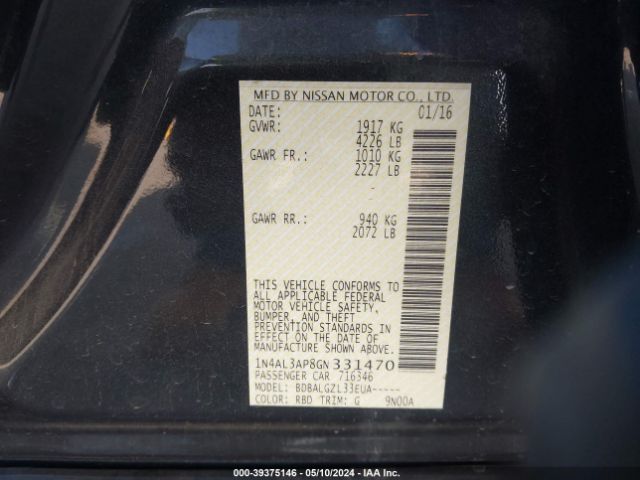 Photo 8 VIN: 1N4AL3AP8GN331470 - NISSAN ALTIMA 