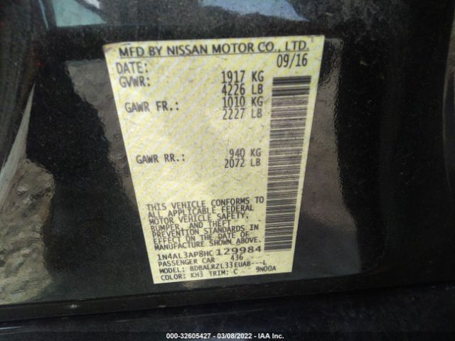 Photo 8 VIN: 1N4AL3AP8HC129984 - NISSAN ALTIMA 