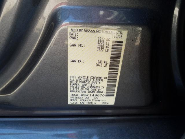 Photo 9 VIN: 1N4AL3AP8HC149670 - NISSAN ALTIMA 2.5 