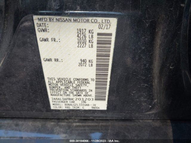 Photo 8 VIN: 1N4AL3AP8HC201203 - NISSAN ALTIMA 2.5 