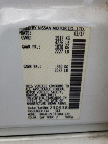 Photo 9 VIN: 1N4AL3AP8HC230538 - NISSAN ALTIMA 2.5 