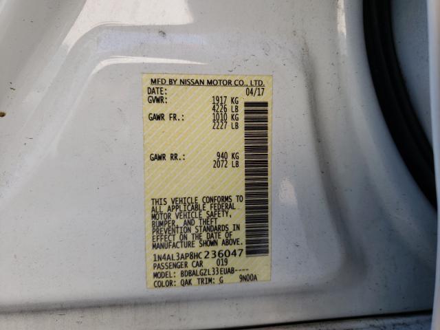 Photo 9 VIN: 1N4AL3AP8HC236047 - NISSAN ALTIMA 2.5 