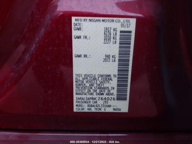 Photo 8 VIN: 1N4AL3AP8HC264026 - NISSAN ALTIMA 