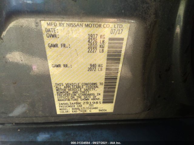 Photo 8 VIN: 1N4AL3AP8HC291985 - NISSAN ALTIMA 