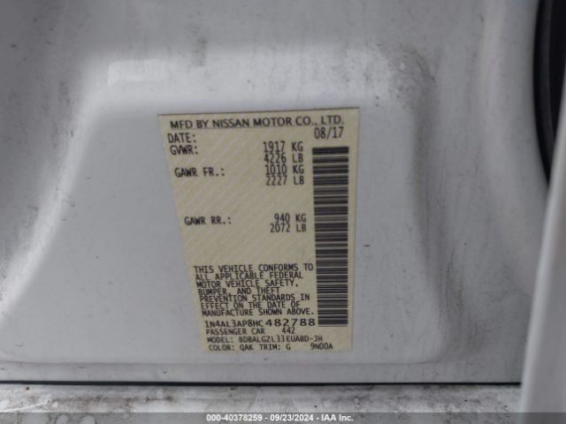 Photo 8 VIN: 1N4AL3AP8HC482788 - NISSAN ALTIMA 