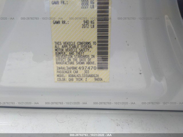 Photo 8 VIN: 1N4AL3AP8HC497470 - NISSAN ALTIMA 