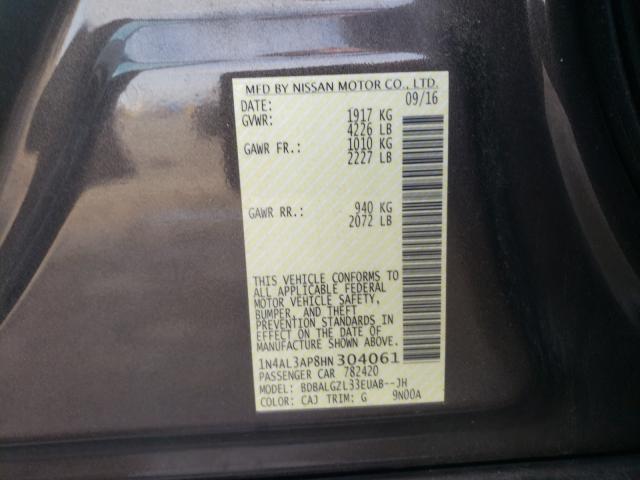 Photo 9 VIN: 1N4AL3AP8HN304061 - NISSAN ALTIMA 2.5 