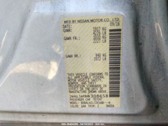 Photo 8 VIN: 1N4AL3AP8HN308658 - NISSAN ALTIMA 