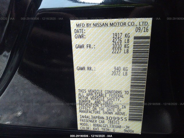 Photo 8 VIN: 1N4AL3AP8HN309955 - NISSAN ALTIMA 