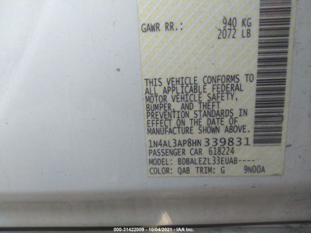 Photo 8 VIN: 1N4AL3AP8HN339831 - NISSAN ALTIMA 