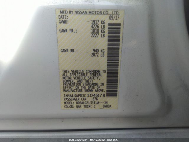 Photo 8 VIN: 1N4AL3AP8JC104878 - NISSAN ALTIMA 