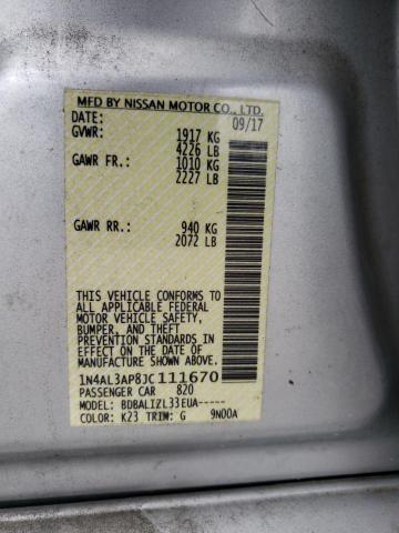 Photo 11 VIN: 1N4AL3AP8JC111670 - NISSAN ALTIMA 2.5 