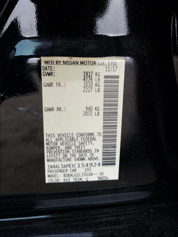 Photo 9 VIN: 1N4AL3AP8JC154924 - NISSAN ALTIMA 2.5 