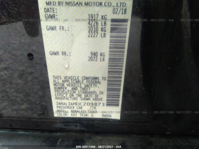 Photo 8 VIN: 1N4AL3AP8JC209873 - NISSAN ALTIMA 