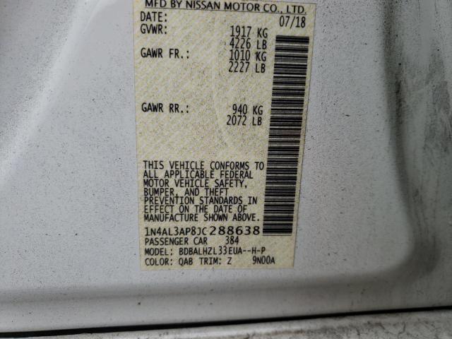 Photo 9 VIN: 1N4AL3AP8JC288638 - NISSAN ALTIMA 2.5 