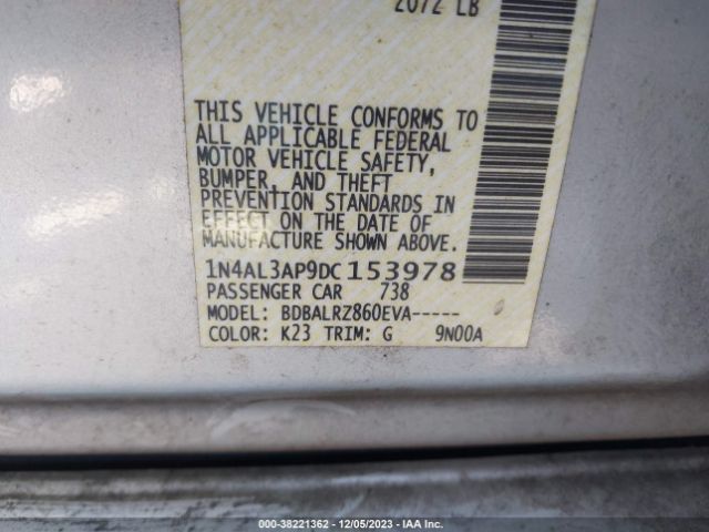 Photo 8 VIN: 1N4AL3AP9DC153978 - NISSAN ALTIMA 