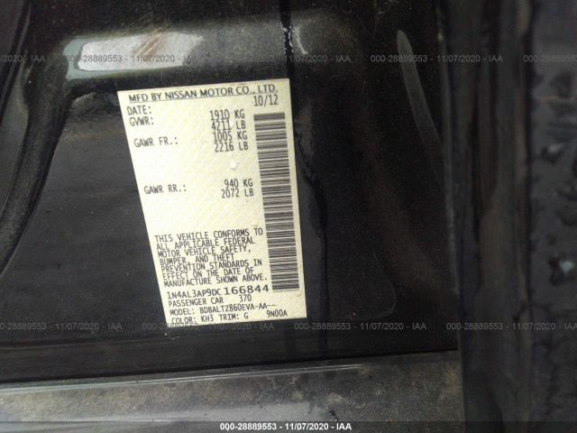 Photo 8 VIN: 1N4AL3AP9DC166844 - NISSAN ALTIMA 