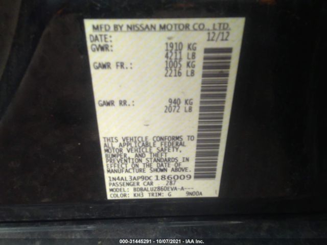 Photo 8 VIN: 1N4AL3AP9DC186009 - NISSAN ALTIMA 