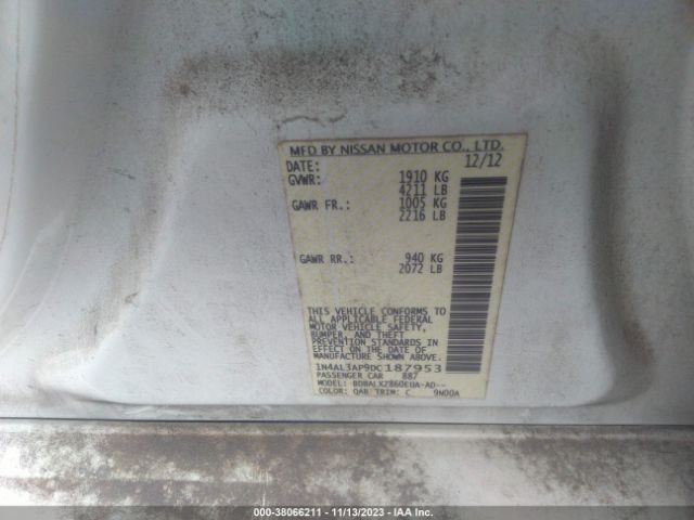 Photo 8 VIN: 1N4AL3AP9DC187953 - NISSAN ALTIMA 