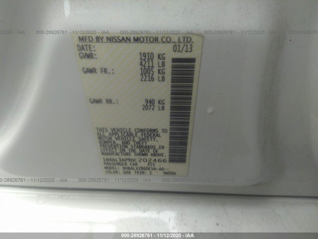 Photo 8 VIN: 1N4AL3AP9DC202466 - NISSAN ALTIMA 