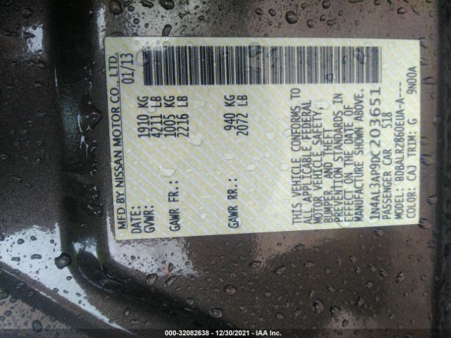 Photo 8 VIN: 1N4AL3AP9DC203651 - NISSAN ALTIMA 