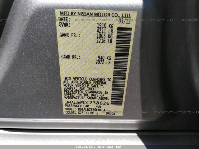 Photo 8 VIN: 1N4AL3AP9DC238626 - NISSAN ALTIMA 