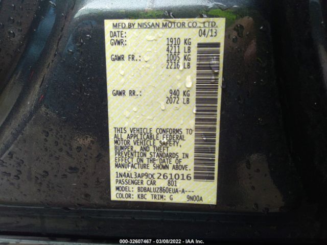 Photo 8 VIN: 1N4AL3AP9DC261016 - NISSAN ALTIMA 