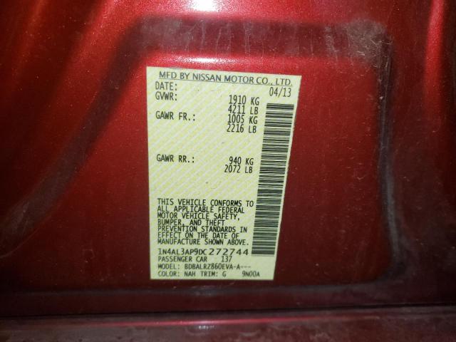 Photo 9 VIN: 1N4AL3AP9DC272744 - NISSAN ALTIMA 2.5 