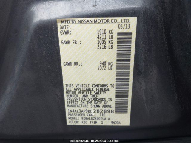 Photo 8 VIN: 1N4AL3AP9DC282898 - NISSAN ALTIMA 