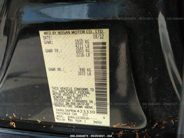 Photo 8 VIN: 1N4AL3AP9DN423330 - NISSAN ALTIMA 