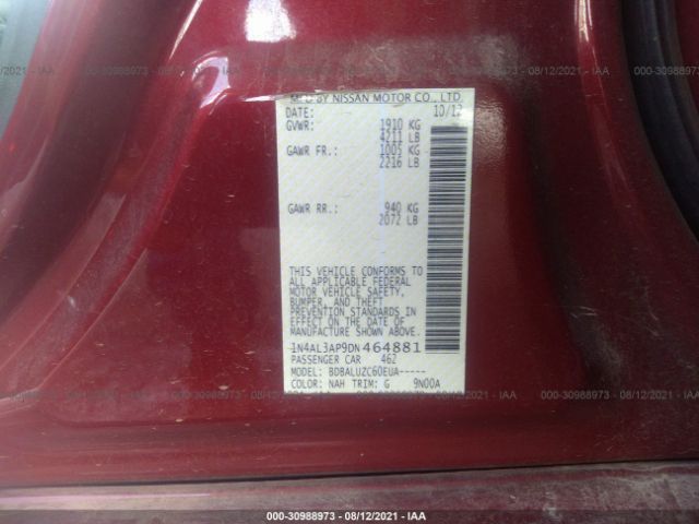 Photo 8 VIN: 1N4AL3AP9DN464881 - NISSAN ALTIMA 