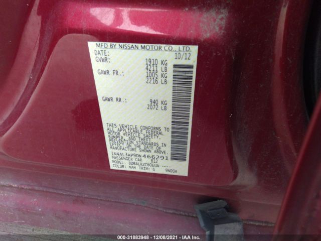 Photo 8 VIN: 1N4AL3AP9DN466291 - NISSAN ALTIMA 