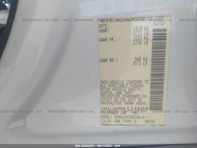 Photo 8 VIN: 1N4AL3AP9DN524609 - NISSAN ALTIMA 