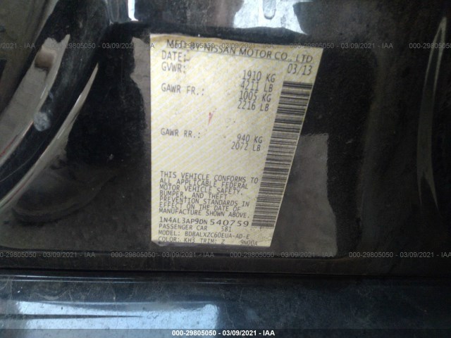 Photo 8 VIN: 1N4AL3AP9DN540759 - NISSAN ALTIMA 