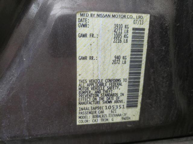 Photo 9 VIN: 1N4AL3AP9EC105351 - NISSAN ALTIMA 2.5 