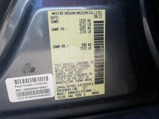 Photo 9 VIN: 1N4AL3AP9EC109061 - NISSAN ALTIMA 2.5 