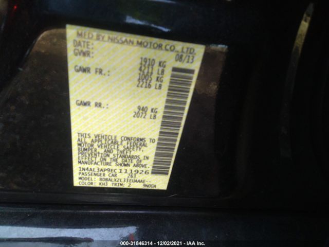 Photo 8 VIN: 1N4AL3AP9EC111926 - NISSAN ALTIMA 