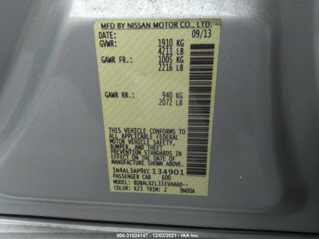 Photo 8 VIN: 1N4AL3AP9EC134901 - NISSAN ALTIMA 