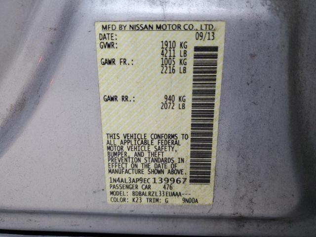 Photo 9 VIN: 1N4AL3AP9EC139967 - NISSAN ALTIMA 2.5 